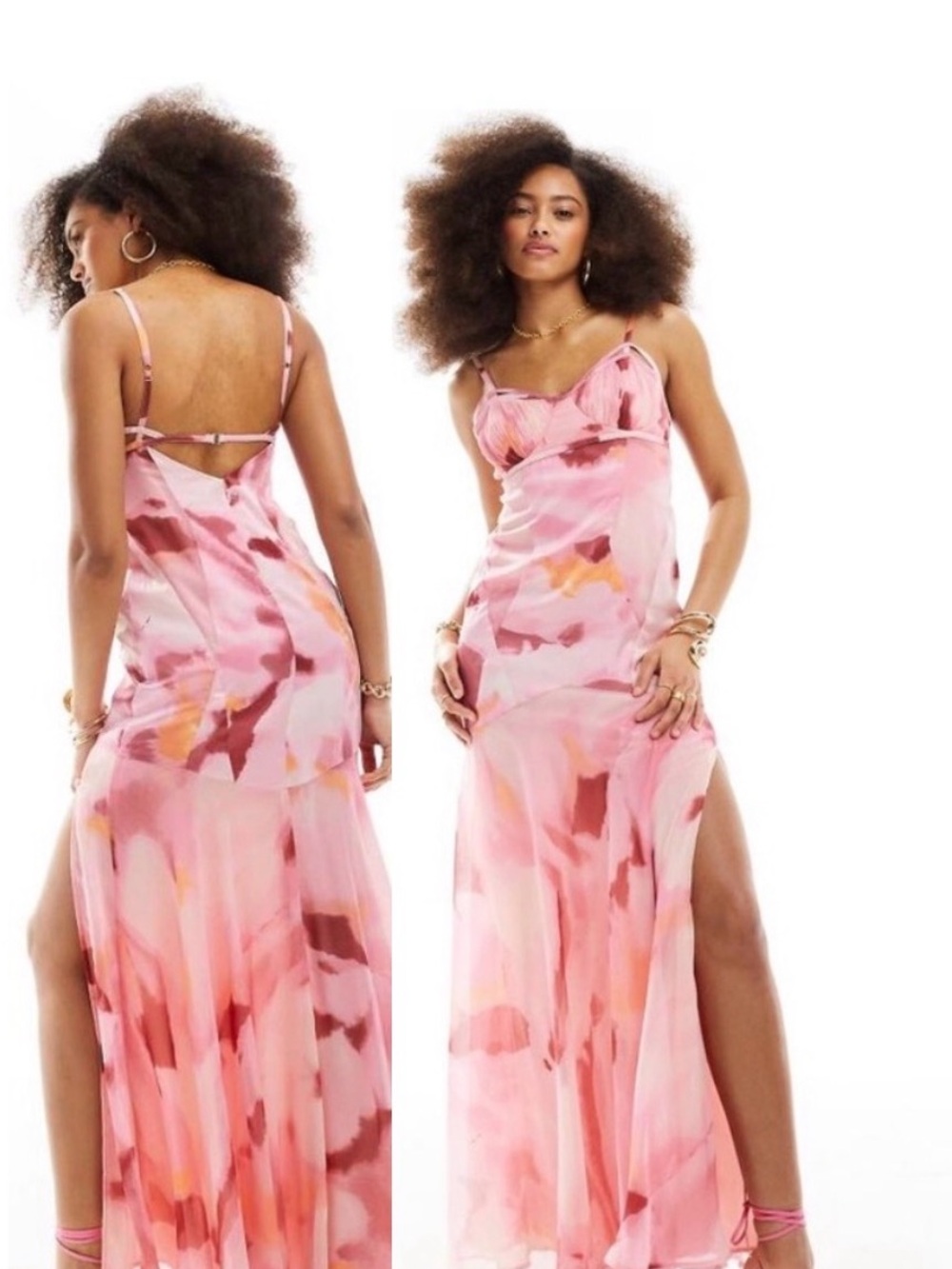 ASOS DESIGN Pink Satin Dress Size US 6 / UK 10